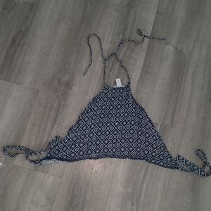 Charlotte Russe Cropped Aztec Backless Halter Top